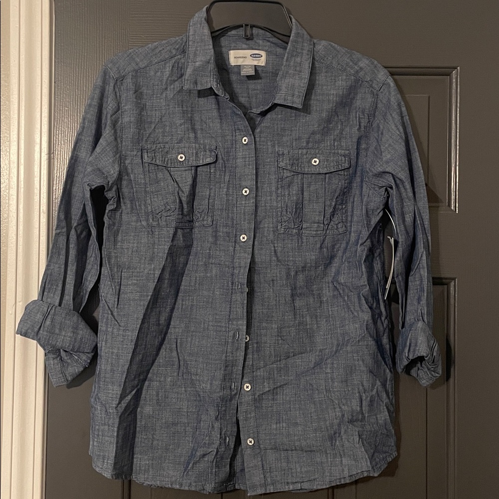 Old Navy Kids Blue Button Down Shirt